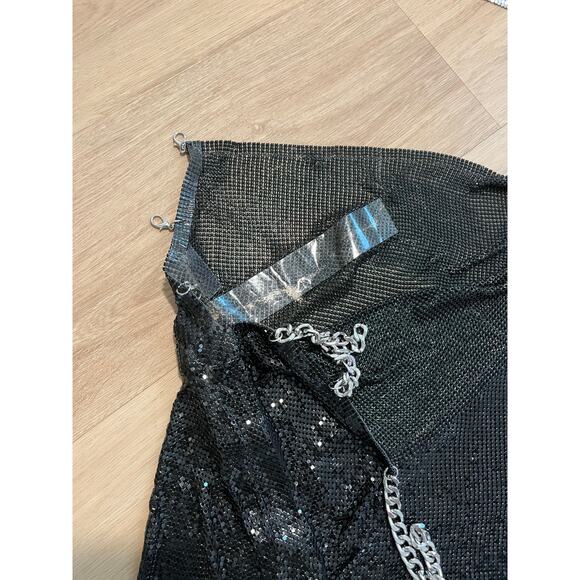 Bronx And Banco Xenia One Shoulder Metal Dress - Picture 10 of 11